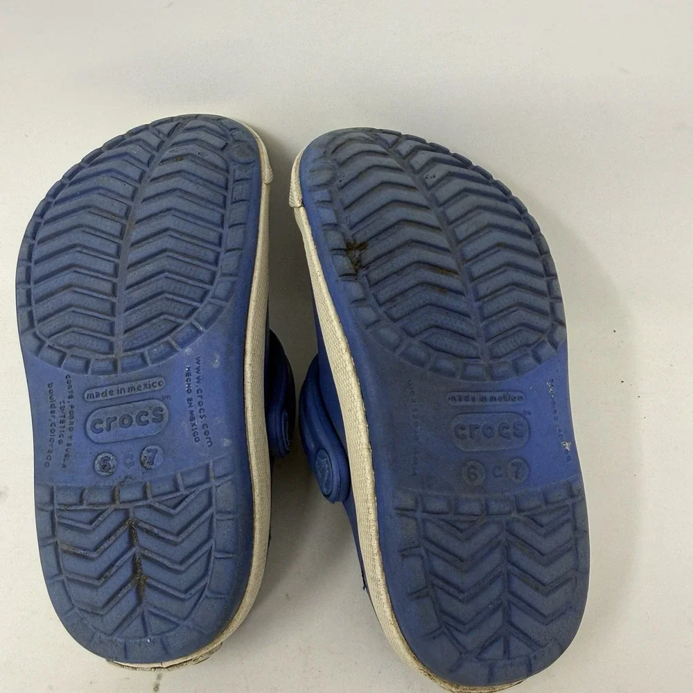Crocs Bayaband Youth Kids Clogs Toddler  Size C 6/7 Blue Water Friendly Comfy